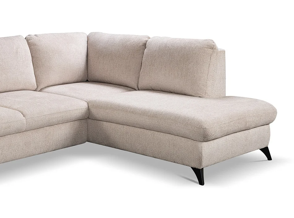 Moderna kutna garnitura s ležajem i spremnikom